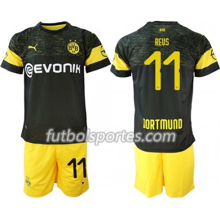 Camisetas Borussia Dortmund Reus 11 Niño Segunda Equipacion 2018/2019